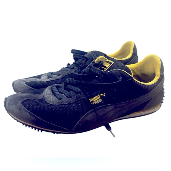 Puma Gray and Yellow Retro Sneakers with Sleek Low-Top Design - Picture 5 of 8